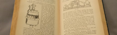 Treatise on Hydraulics textbook used by Purdue students studying Mechanics in the early 20th century. Textbook available within Purdue Archives and Special Collections, call number 627 M55t8.